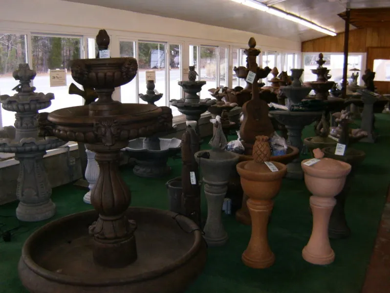Garden fountains at Gene's